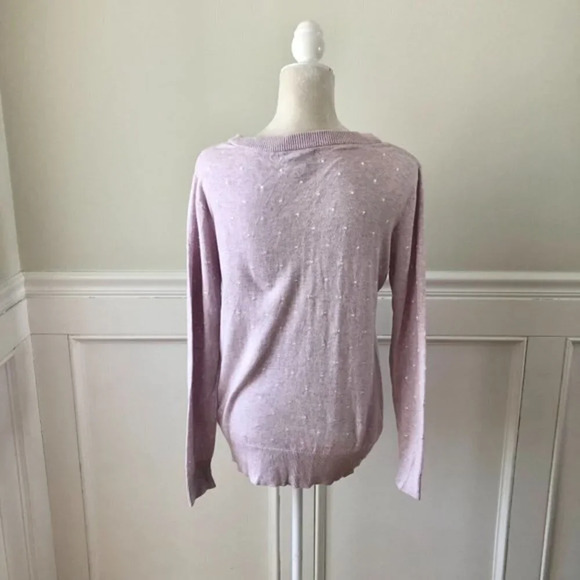 41Hawthorn Stitch Fix Lavender Swiss Dot Sweater M New - Picture 4 of 5